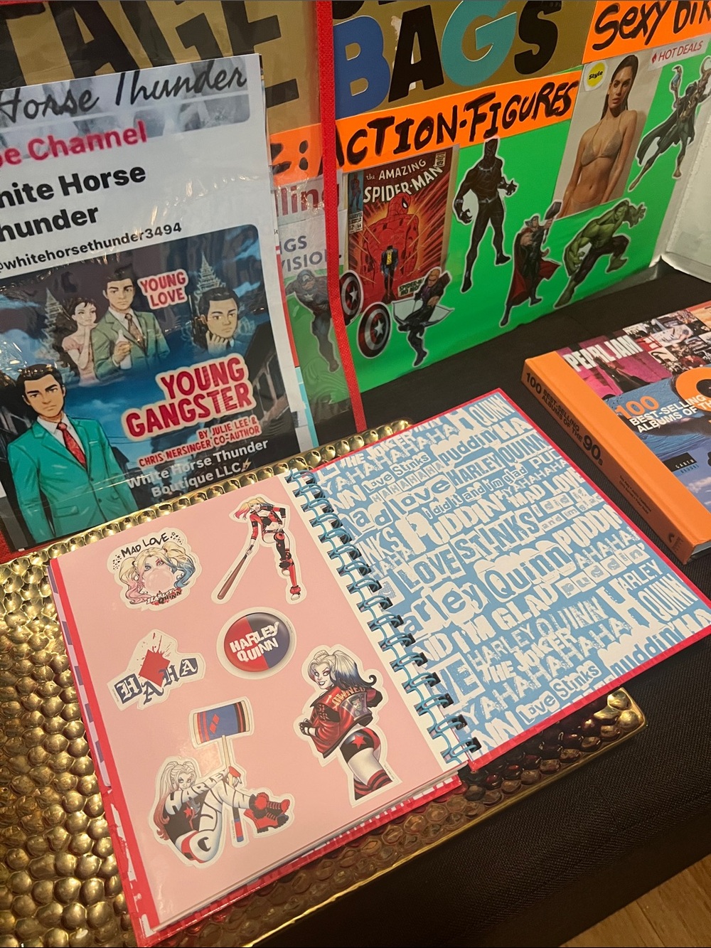 #2785**Harley Quinn "Puddin'" Red Spiral Notebook - Picture 6 of 17